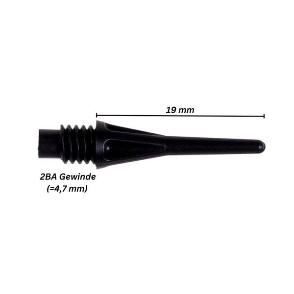 Produktbild: Karella 8051.01 - Softspitzen PRO-TIP 1000 St&uuml;ck schwarz 2BA