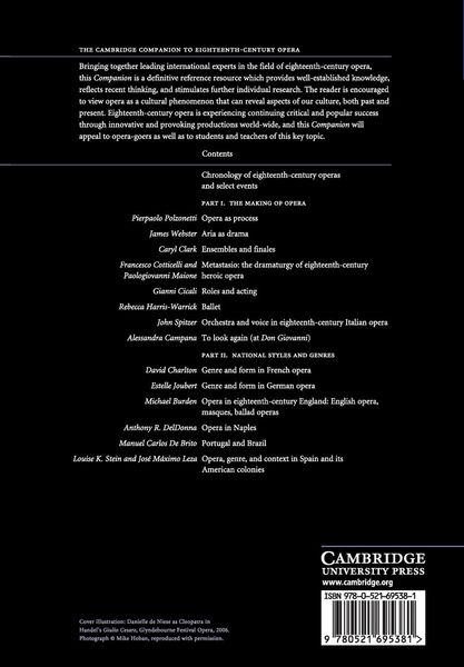 Produktbild: The Cambridge Companion to Eighteenth-Century Opera