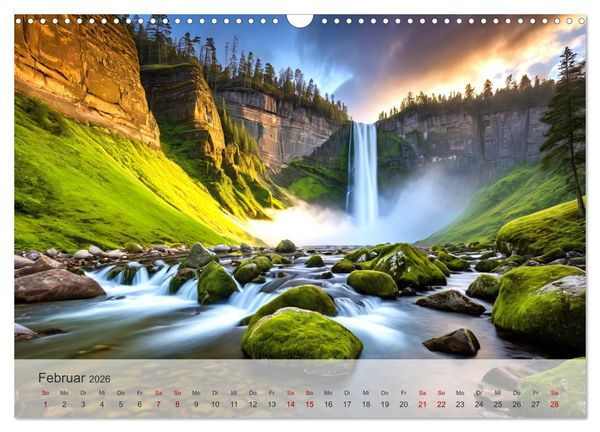 Produktbild: Fl&uuml;sse der Fantasie (Wandkalender 2026 DIN A3 quer), CALVENDO Monatskalender