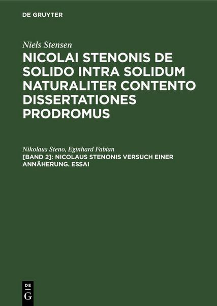 Produktbild: Nicolaus Stenonis Versuch einer Ann&auml;herung. Essai