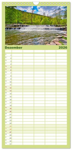 Produktbild: Familienplaner 2026 - Faszination Th&uuml;ringer Wald mit 5 Spalten (Wandkalender, 21 x 45 cm) CALVENDO