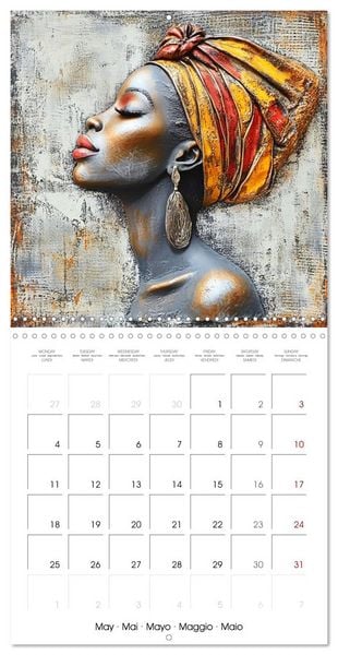 Produktbild: Artistic African Grace (Wall Calendar 2026 12 &times; 12 Inch) CALVENDO 12 Month Wall Calendar