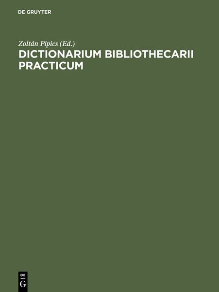 Produktbild: Dictionarium bibliothecarii practicum