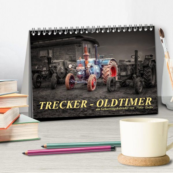 Produktbild: Trecker - Oldtimer / Geburtstagskalender (Tischkalender 2026 DIN A5 quer), CALVENDO Monatskalender