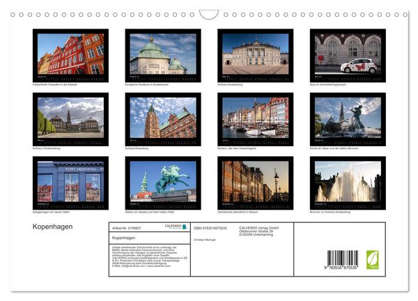 Produktbild: Kopenhagen (Wandkalender 2026 DIN A3 quer), CALVENDO Monatskalender