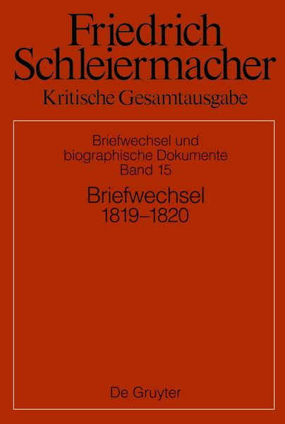 Produktbild: Briefwechsel 1819&ndash;1820