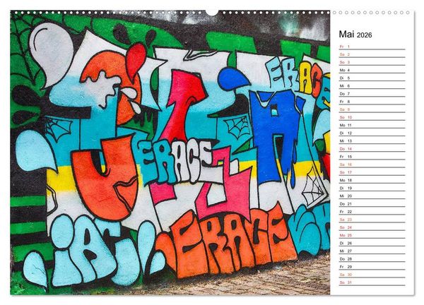 Produktbild: Graffiti (Wandkalender 2026 DIN A2 quer), CALVENDO Monatskalender