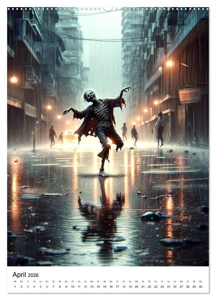 Produktbild: Zombies Zeitgeist - KI generierte Momente der Untoten (Wandkalender 2026 DIN A2 hoch), CALVENDO Monatskalender