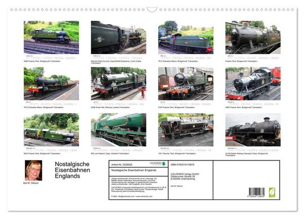 Produktbild: Nostalgische Eisenbahnen Englands (Wandkalender 2026 DIN A2 quer), CALVENDO Monatskalender