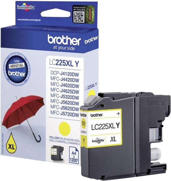 Brother Druckerpatrone LC-225XLY Original Gelb LC225XLY