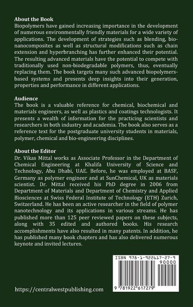 Produktbild: Biopolymers Based Advanced Materials (Volume 2)