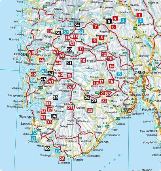 Produktbild: ROTHER Wanderf&uuml;hrer Norwegen &ndash; Der S&uuml;den. 60 Fjord- und Bergwanderungen zwischen Oslo, Kap Lindesnes und Sognefjorden