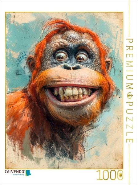 CALVENDO Puzzle Orang Utan | 1000 Teile Lege-Größe 64x48cm Foto-Puzzle für glückliche Stunden