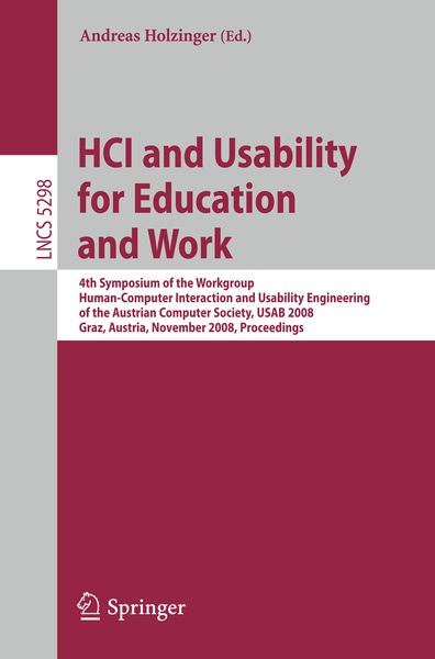 Produktbild: HCI and Usability for Education and Work
