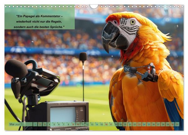 Produktbild: Der tierisch lustige Fu&szlig;ballkalender (Wandkalender 2026 DIN A3 quer), CALVENDO Monatskalender