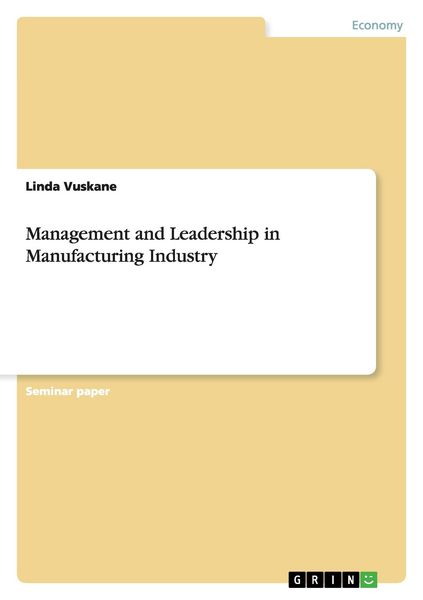 Produktbild: Management and Leadership in Manufacturing Industry