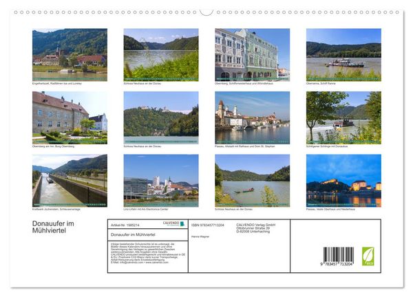 Produktbild: Donauufer im M&uuml;hlviertel (hochwertiger Premium Wandkalender 2026 DIN A2 quer), Kunstdruck in Hochglanz