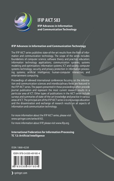 Produktbild: Artificial Intelligence Applications and Innovations