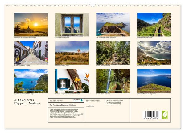 Produktbild: Auf Schusters Rappen... Madeira (hochwertiger Premium Wandkalender 2026 DIN A2 quer), Kunstdruck in Hochglanz