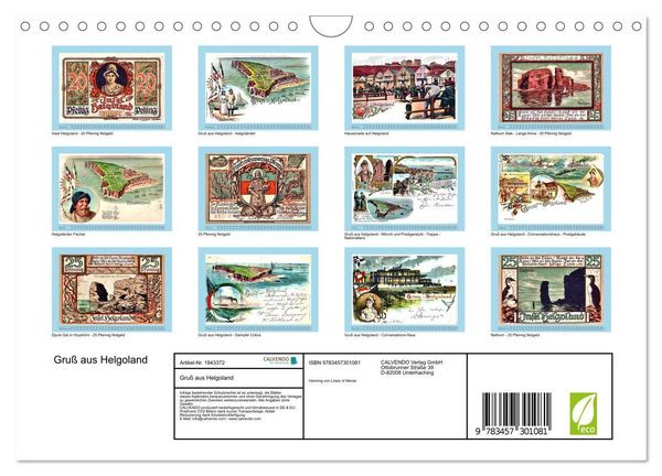 Produktbild: Gru&szlig; aus Helgoland (Wandkalender 2026 DIN A4 quer), CALVENDO Monatskalender