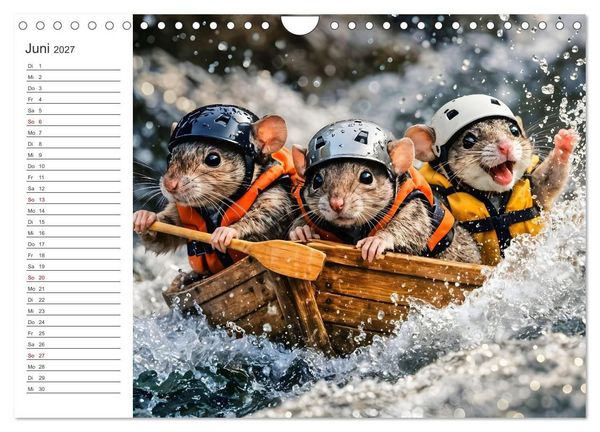 Produktbild: Abenteuerm&auml;use - Drei kleine Entdecker auf gro&szlig;er Reise (Wandkalender 2027 DIN A4 quer), CALVENDO Monatskalender