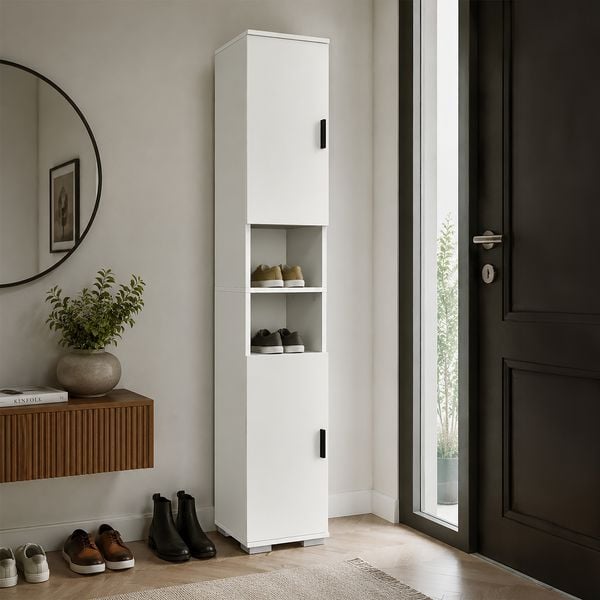 Produktbild: Holz schmaler Schuhschrank Dielenm&ouml;bel Gados M