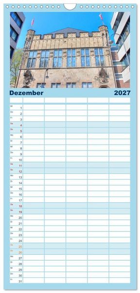 Produktbild: Familienplaner 2027 - Altes K&ouml;ln - Denkm&auml;ler und Historische Bauten mit 5 Spalten (Wandkalender, 21 x 45 cm) CALVENDO