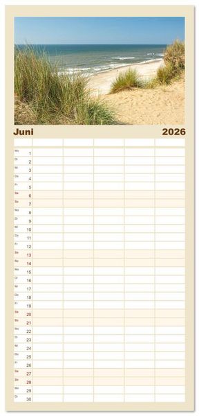Produktbild: Familienplaner 2026 - Traumk&uuml;sten: Eine Maritime Reise um die Welt mit 5 Spalten (Wandkalender, 21 x 45 cm) CALVENDO