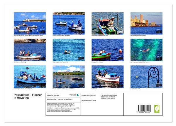 Produktbild: Pescadores - Fischer in Havanna (Wandkalender 2026 DIN A3 quer), CALVENDO Monatskalender