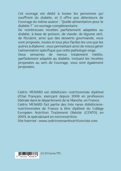 Produktbild: Mes recettes faciles pour le diab&egrave;te.