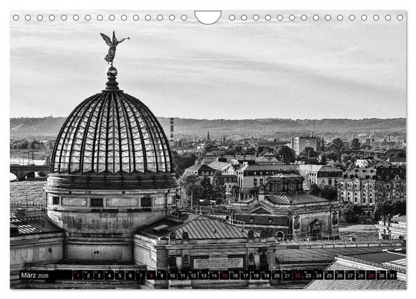 Produktbild: Dresden Faszination Schwarz Weiss (Wandkalender 2026 DIN A4 quer), CALVENDO Monatskalender