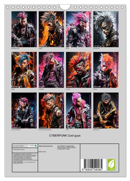 Produktbild: CYBERPUNK Cool guys (Wall Calendar 2026 DIN A4 portrait), CALVENDO 12 Month Wall Calendar