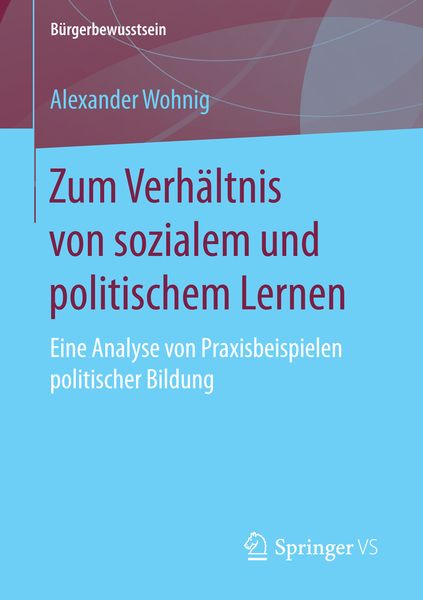Produktbild: Zum Verh&auml;ltnis von sozialem und politischem Lernen