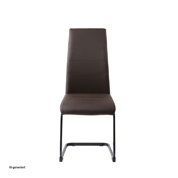 Produktbild: HTI-Living Schwingstuhl SallyP PU Freischwinger Esszimmerstuhl Kunstleder Schwarz
