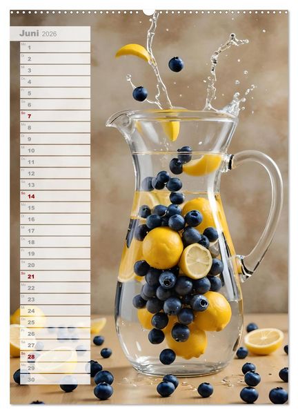 Produktbild: Vitalit&auml;t im Glas - Erfrischende Momente mit Infused Water Kreationen (hochwertiger Premium Wandkalender 2026 DIN A2 hoch), Kunstdruck in Hochglanz