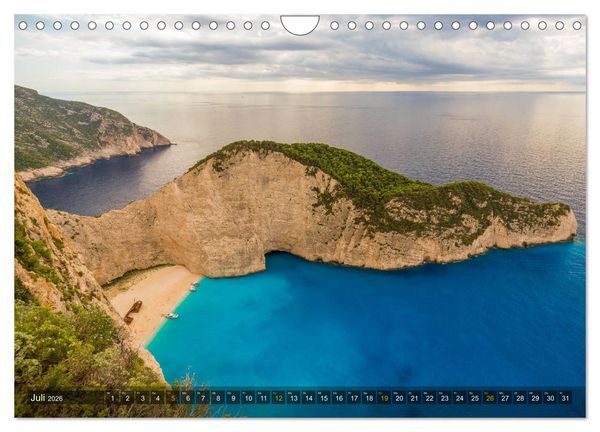 Produktbild: Zakynthos - Griechische Idylle im Ionischen Meer (Wandkalender 2026 DIN A4 quer), CALVENDO Monatskalender