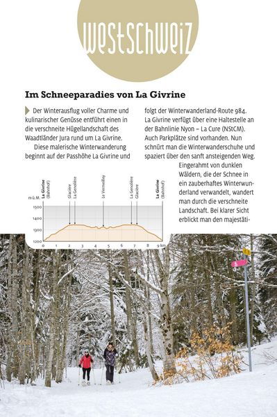 Produktbild: K&uuml;mmerly+Frey Erlebnis Schweiz Wandern im Winter - Wanderf&uuml;hrer