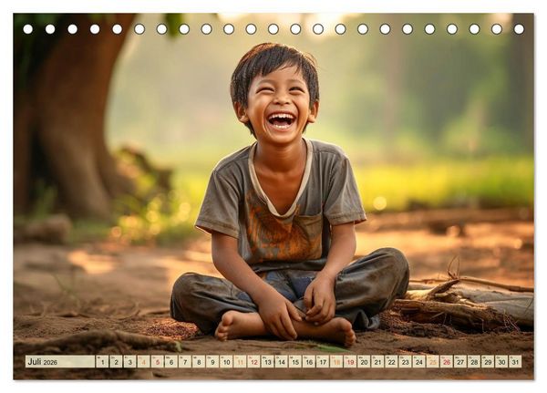 Produktbild: Kinder Lachen (Tischkalender 2026 DIN A5 quer), CALVENDO Monatskalender