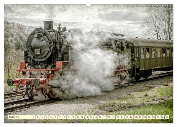 Produktbild: Dampfloks - eindrucksvolle Lokomotiven (Wandkalender 2026 DIN A2 quer), CALVENDO Monatskalender