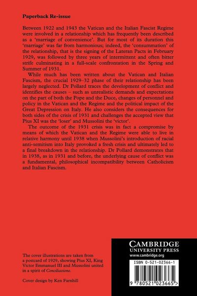 Produktbild: The Vatican and Italian Fascism, 1929 32