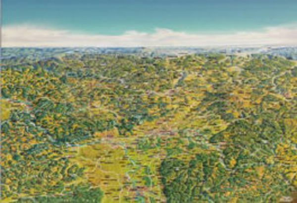 Panoramakarte Rhein-Main, Poster von , GeoMap, 978-3-936184-08-2