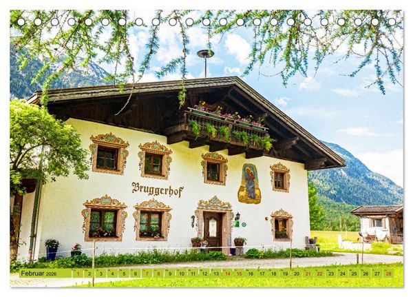 Produktbild: Historische Bauernh&auml;user im Tiroler Leutaschtal (Tischkalender 2026 DIN A5 quer), CALVENDO Monatskalender