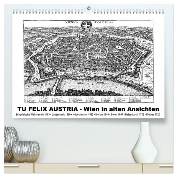 Produktbild: TU FELIX AUSTRIA - Wien in alten Ansichten (hochwertiger Premium Wandkalender 2026 DIN A2 quer), Kunstdruck in Hochglanz