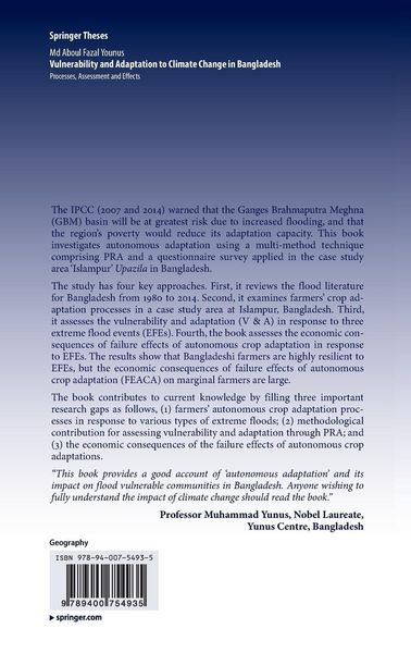Produktbild: Vulnerability and Adaptation to Climate Change in Bangladesh