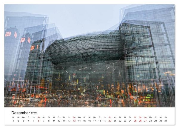 Produktbild: Berlin &ndash; Ikonen in Mehrfachbelichtung (Wandkalender 2026 DIN A4 quer), CALVENDO Monatskalender
