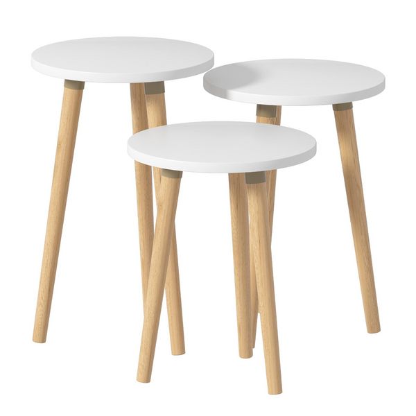 Produktbild: 3-tlg. Beistelltisch Set Rund Barilo 52/47/42 cm