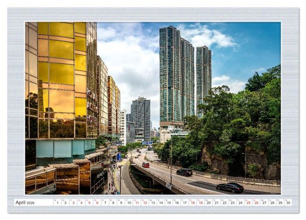 Produktbild: Urbaner Zauber: Das Zentrum Hongkongs (Tischkalender 2026 DIN A5 quer), CALVENDO Monatskalender