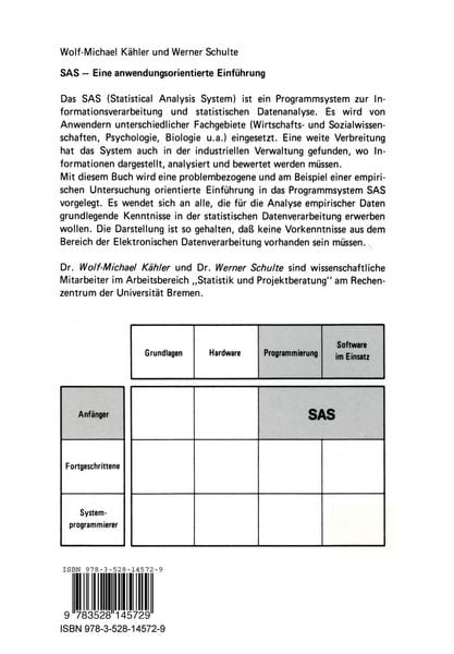 Produktbild: SAS &mdash; Eine anwendungsorientierte Einf&uuml;hrung