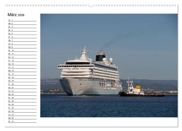 Produktbild: Giganten der Meere - Kreuzfahrtschiffe (Wandkalender 2026 DIN A2 quer), CALVENDO Monatskalender