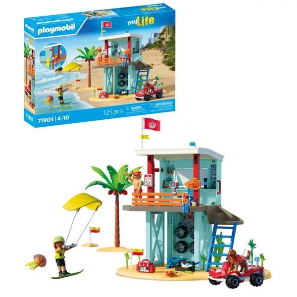 PLAYMOBIL 71903 Rettungsturm mit Beach buggy